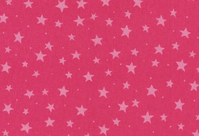 Baumwollstoff Westfalen Junge Linie Sterne pink