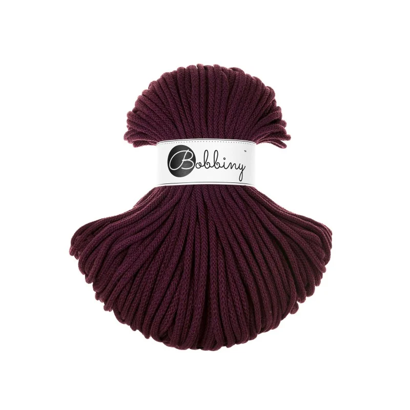 Bobbiny Flechtkordel, 5 mm, BURGUNDY
