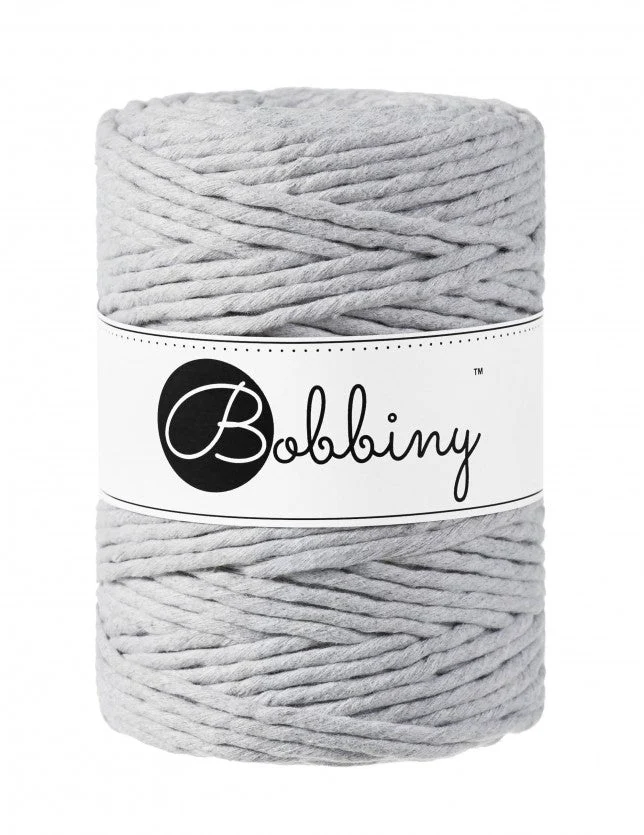 Bobbiny Makramee-Kordel, einfach gedreht, 5 mm, light grey