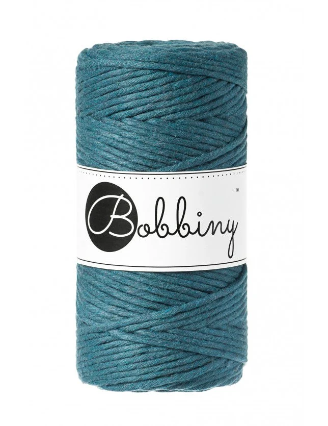 Bobbiny Makramee-Kordel, einfach gedreht, 3 mm, peacook blue