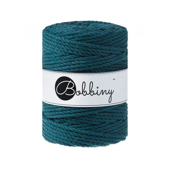 Bobbiny Makramee-Kordel, dreifach gedreht, 5 mm, peacook blue 3PLY MAKRAMEE-SCHNUR