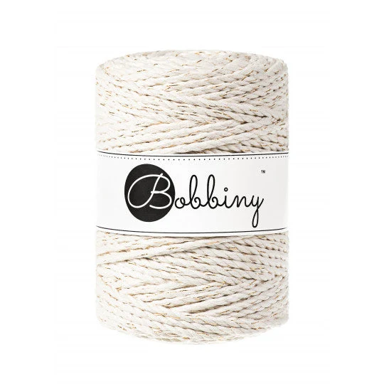 Bobbiny Makramee-Kordel, dreifach gedreht, 5 mm, golden natural 3PLY MAKRAMEE-SCHNUR