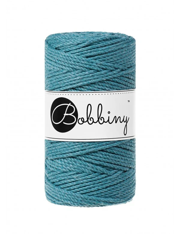 Bobbiny Makramee-Kordel, dreifach gedreht, 3 mm, teal 3PLY MAKRAMEE-SCHNUR