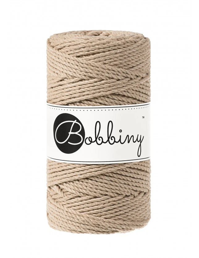 Bobbiny Makramee-Kordel, dreifach gedreht, 3 mm, sand 3PLY MAKRAMEE-SCHNUR