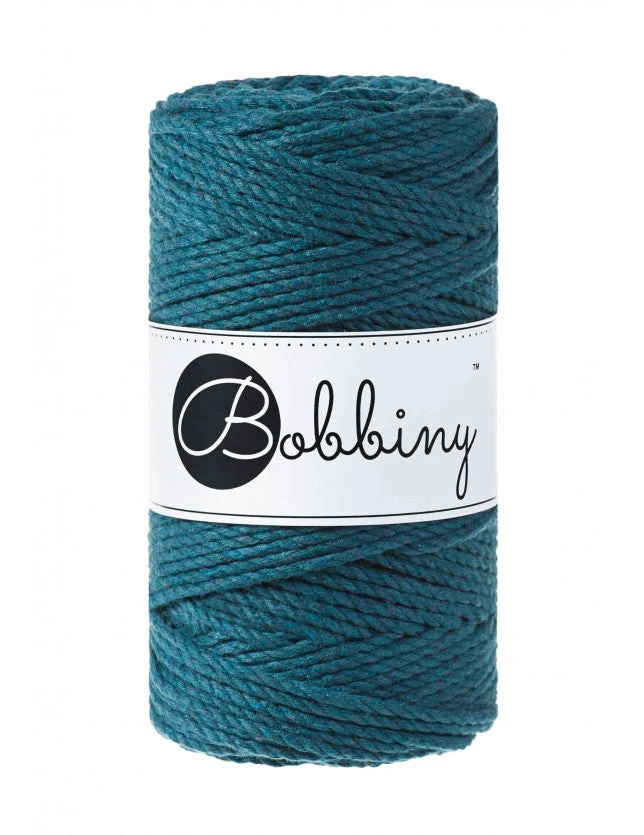 Bobbiny Makramee-Kordel, dreifach gedreht, 3 mm, peacook blue 3PLY MAKRAMEE-SCHNUR