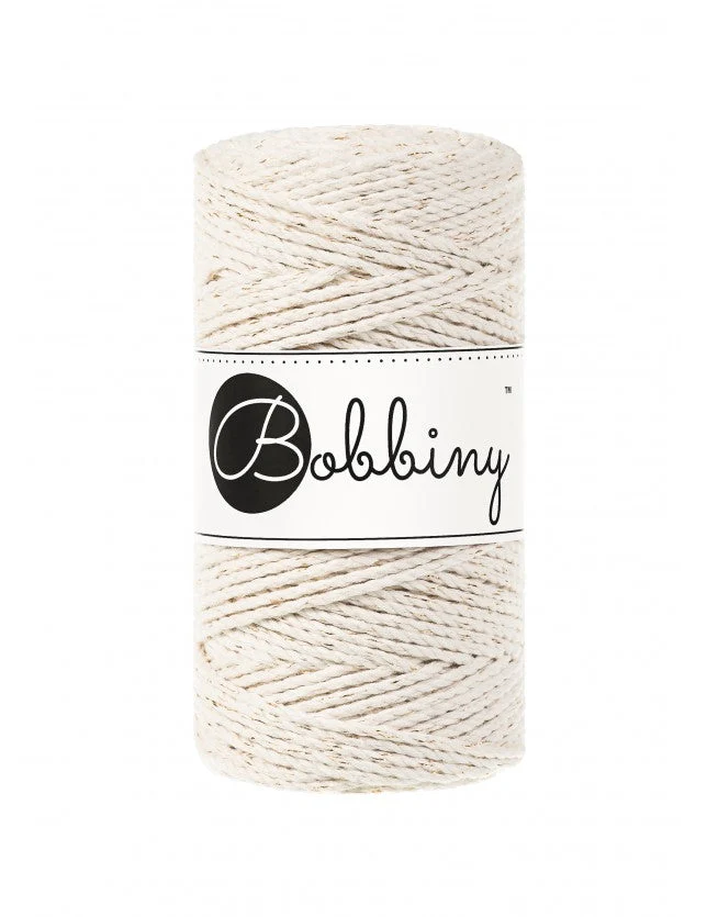 Bobbiny Makramee-Kordel, dreifach gedreht, 3 mm, golden natural 3PLY MAKRAMEE-SCHNUR