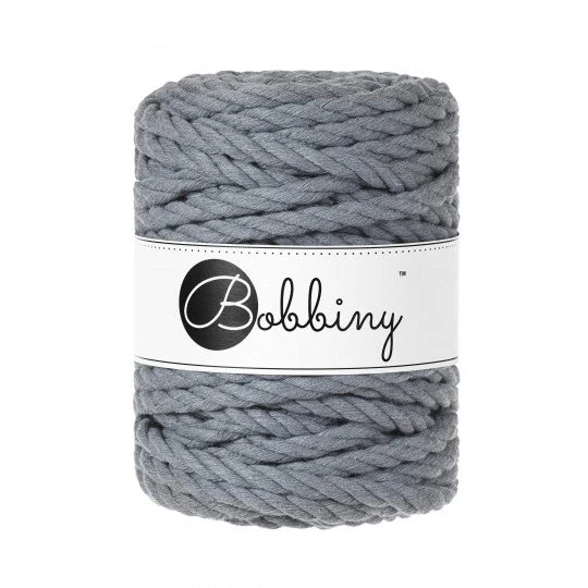 Bobbiny Makramee-Kordel, dreifach gedreht, 9 mm, steel 3PLY MAKRAMEE-SCHNUR
