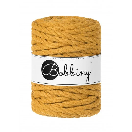 Bobbiny Makramee-Kordel, dreifach gedreht, 9 mm, mustard 3PLY MAKRAMEE-SCHNUR
