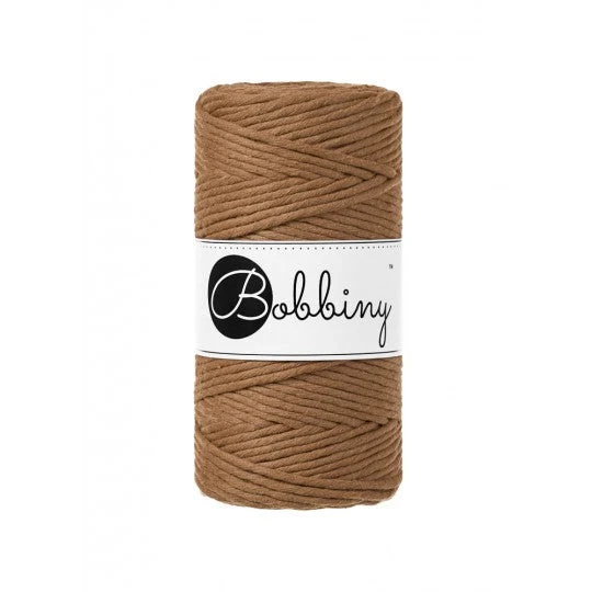 Bobbiny Makramee-Kordel, einfach gedreht, 3 mm, caramel