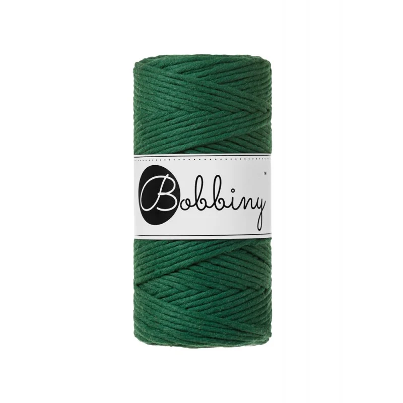 Bobbiny Makramee-Kordel, einfach gedreht, 3 mm, PINE GREEN
