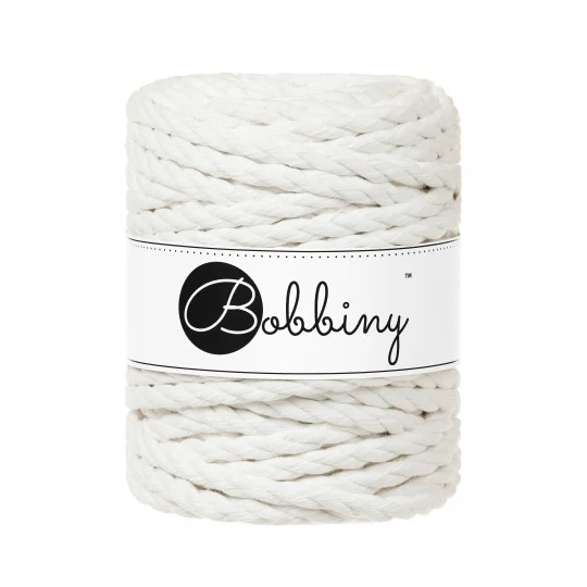 Bobbiny Makramee-Kordel, dreifach gedreht, 9 mm, OFF WHITE 3PLY MAKRAMEE-SCHNUR