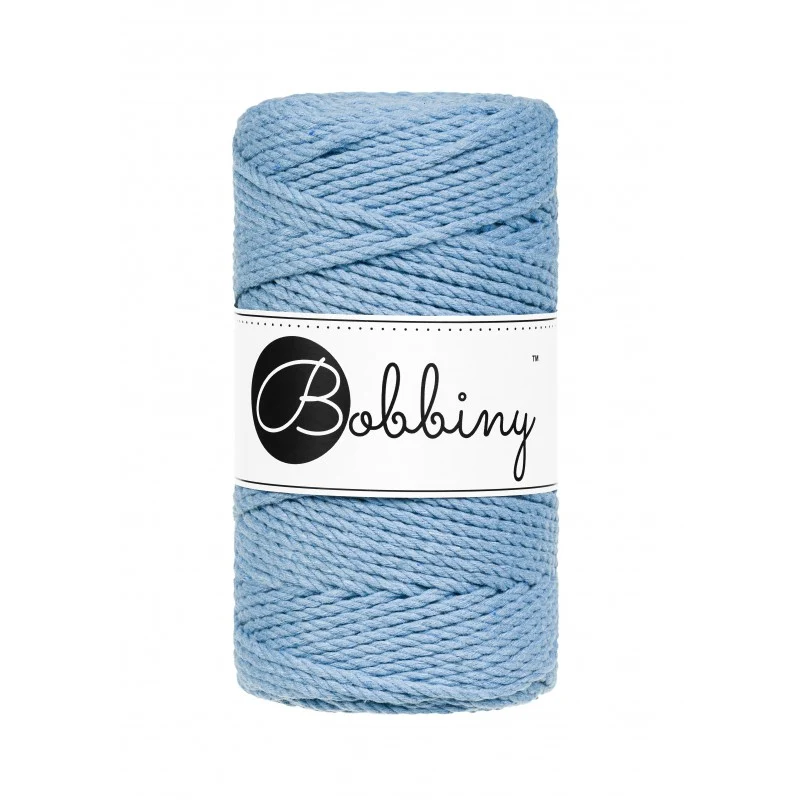 Bobbiny Makramee-Kordel, dreifach gedreht, 3 mm, PERFECT BLUE 3PLY MAKRAMEE-SCHNUR