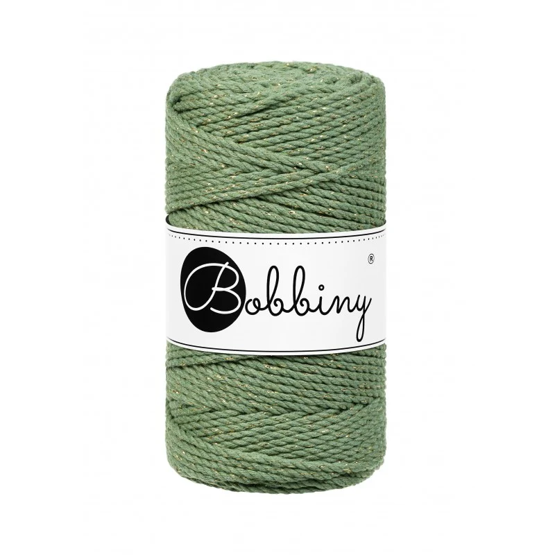 Bobbiny Makramee-Kordel, dreifach gedreht, 3 mm, GOLDEN EUCALYPTUS GREE 3PLY MAKRAMEE-SCHNUR