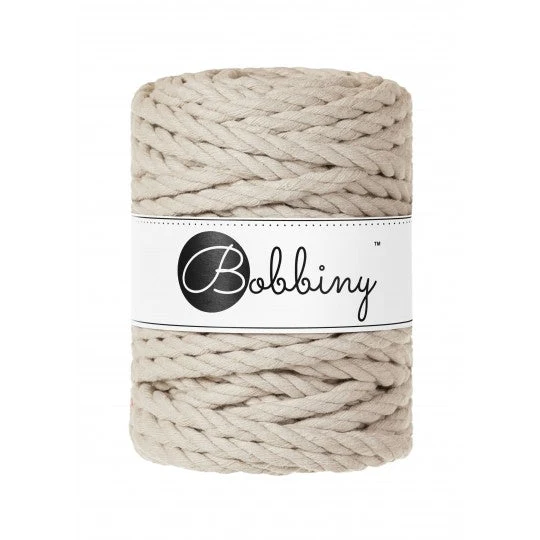 Bobbiny Makramee-Kordel, dreifach gedreht, 9 mm, beige 3PLY MAKRAMEE-SCHNUR