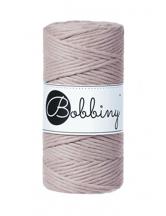 Bobbiny Makramee-Kordel, einfach gedreht, 3 mm, pearl
