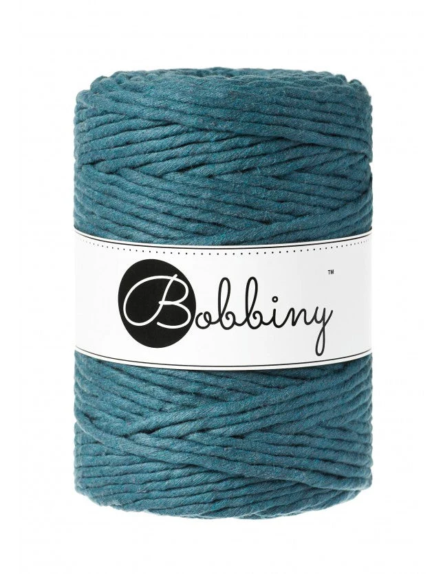 Bobbiny Makramee-Kordel, einfach gedreht, 5 mm, peacook blue