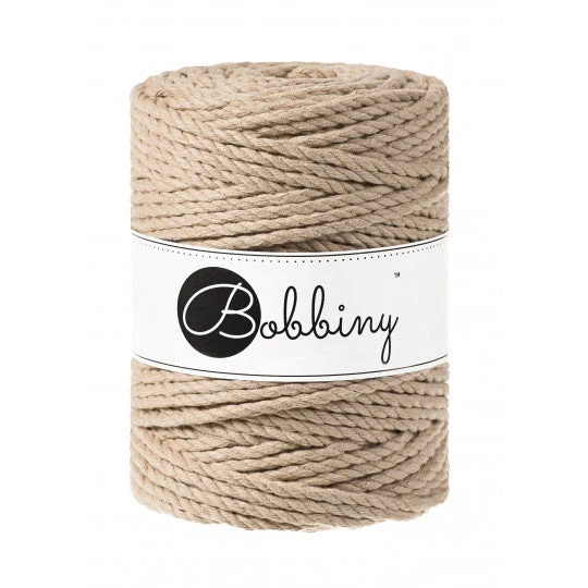 Bobbiny Makramee-Kordel, dreifach gedreht, 5 mm, sand 3PLY MAKRAMEE-SCHNUR