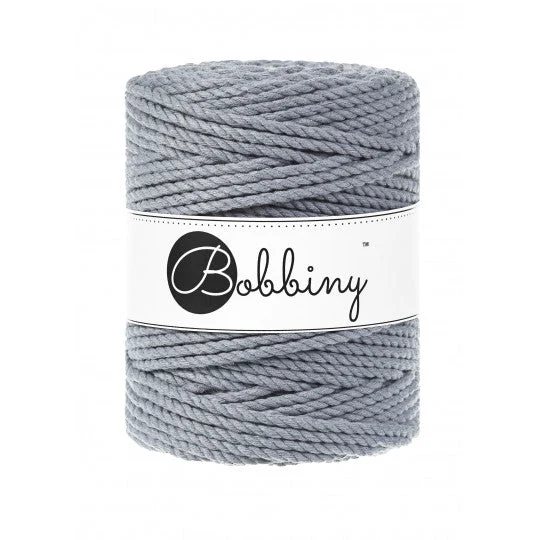 Bobbiny Makramee-Kordel, dreifach gedreht, 5 mm, steel 3PLY MAKRAMEE-SCHNUR
