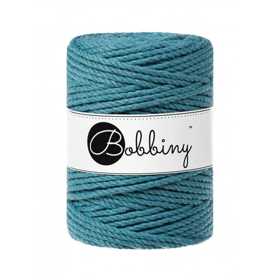 Bobbiny Makramee-Kordel, dreifach gedreht, 5 mm, teal 3PLY MAKRAMEE-SCHNUR