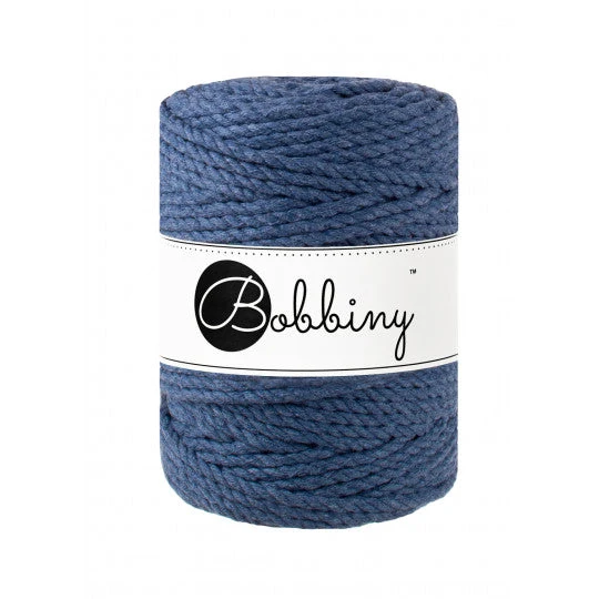 Bobbiny Makramee-Kordel, dreifach gedreht, 5 mm, jeans 3PLY MAKRAMEE-SCHNUR