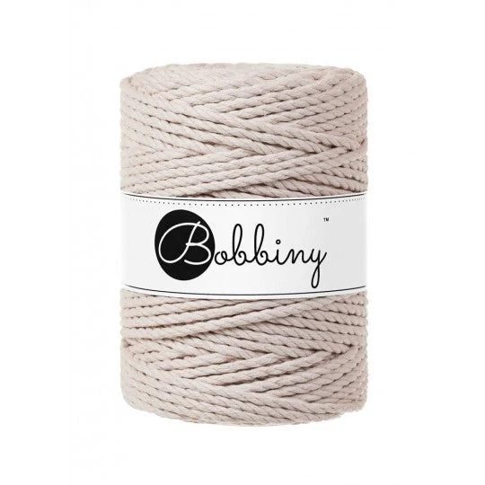 Bobbiny Makramee-Kordel, dreifach gedreht, 5 mm, nude 3PLY MAKRAMEE-SCHNUR
