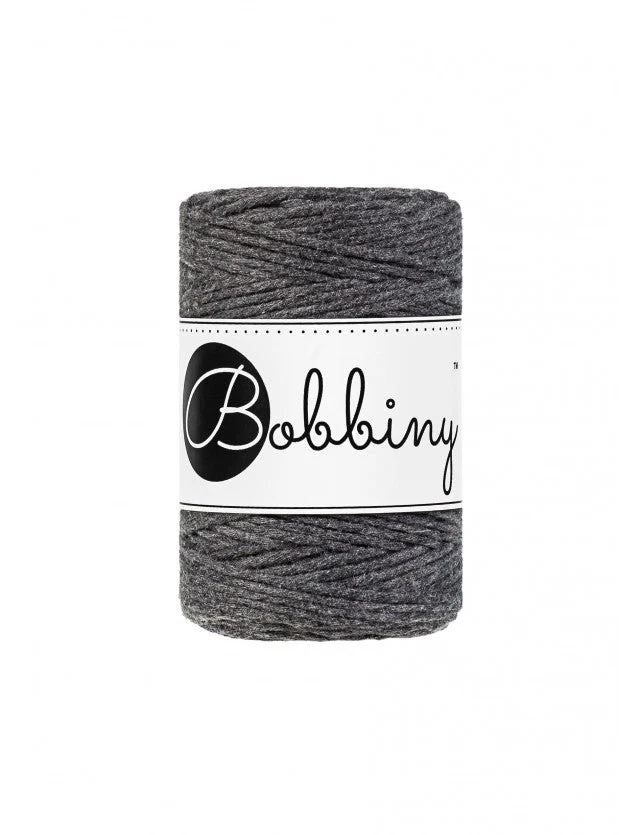 Bobbiny Makramee-Kordel, einfach gedreht, 1,5 mm, charcoal