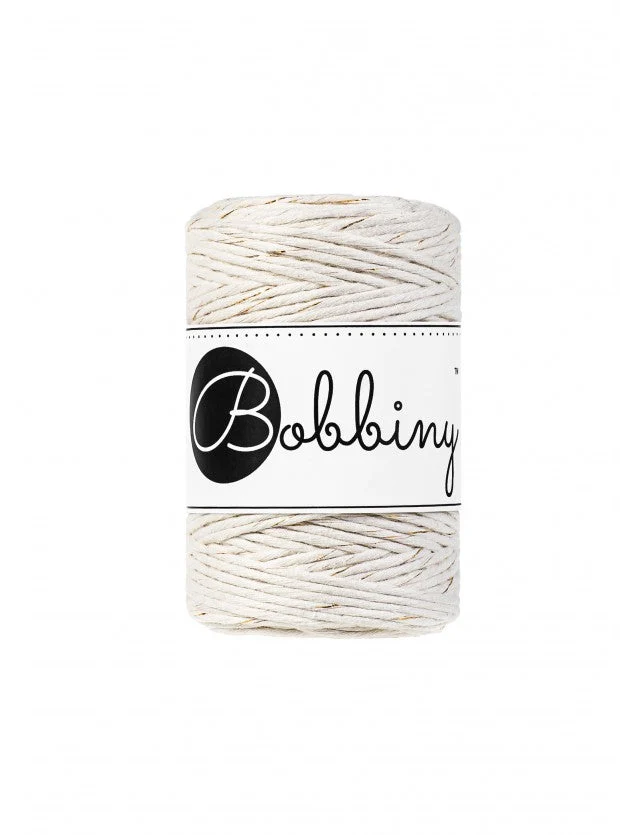Bobbiny Makramee-Kordel, einfach gedreht, 1,5 mm, golden natural