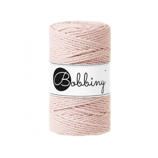 Bobbiny Makramee-Kordel, dreifach gedreht, 3 mm, pastel pink - limitierte Auflage 3PLY MAKRAMEE-SCHNUR