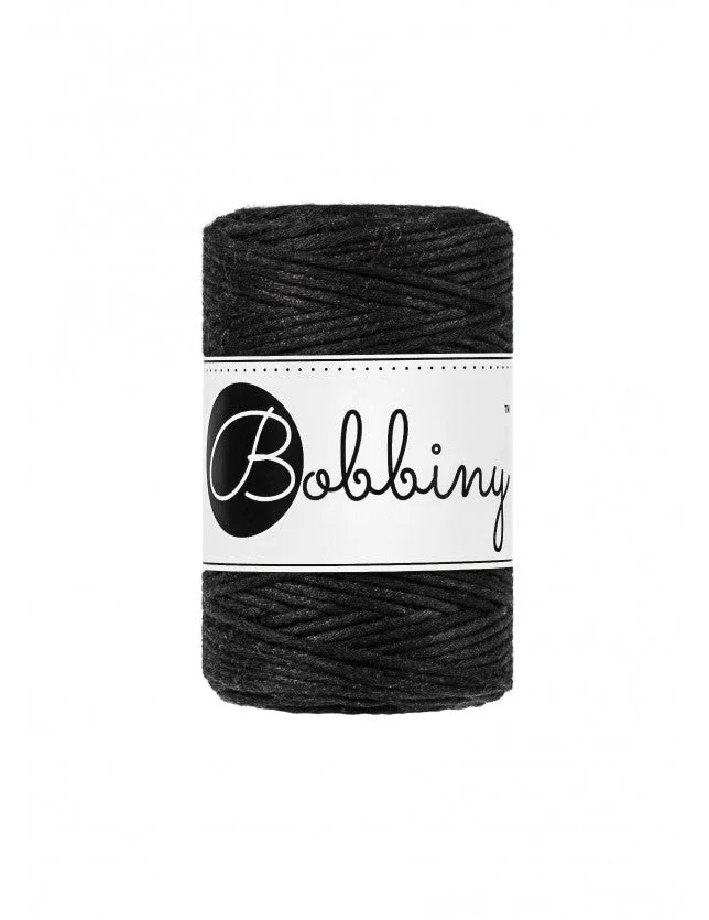 Bobbiny Makramee-Kordel, einfach gedreht, 1,5 mm, black