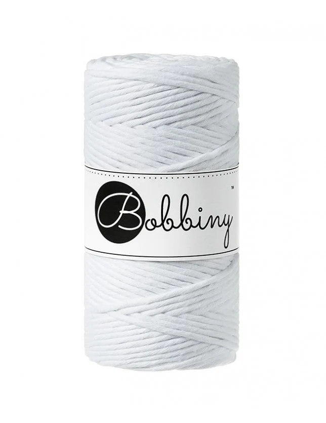 Bobbiny Makramee-Kordel, einfach gedreht, 3 mm, white