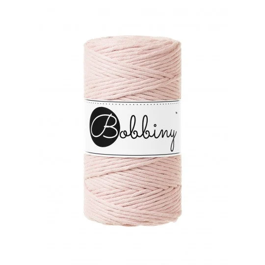 Bobbiny Makramee-Kordel, einfach gedreht, 3 mm, pastel pink - limitierte Auflage