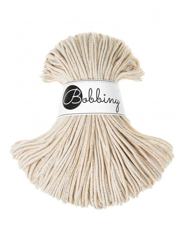 Bobbiny Flechtkordel, 3 mm, golden natural