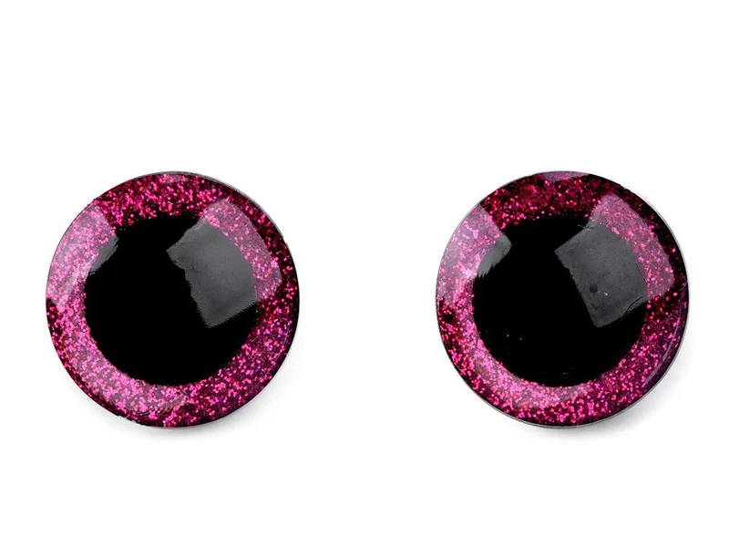 Tierauge Sicherheitsauge 25mm pink Glitzer