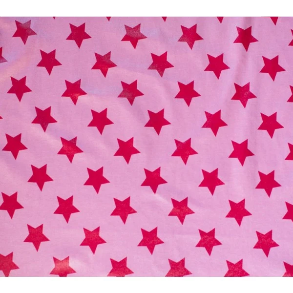 Bio wasserabweisender Stoff Lillestoff stars rosa/himbeer