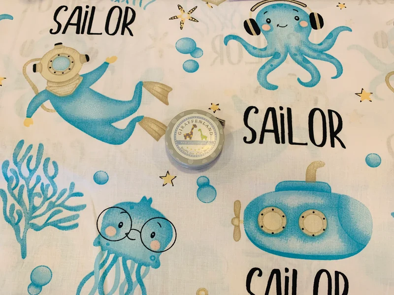 Baumwollstoff Taucher Quallen Sailor
