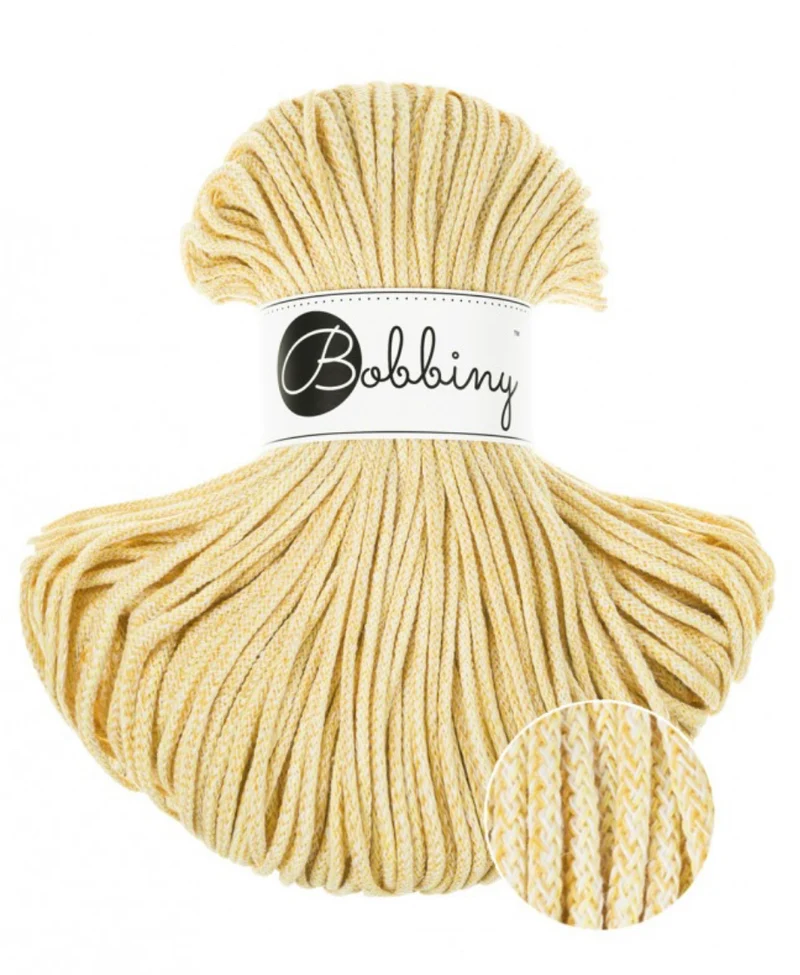 Bobbiny Flechtkordel, 3 mm, BANANA SHAKE letztes Stück!!!