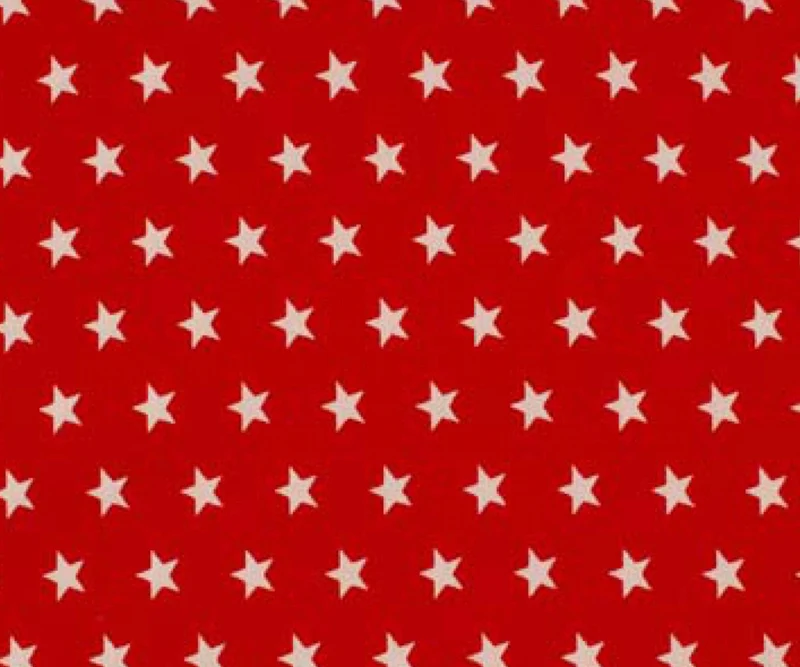 Baumwollstoff Sterne rot