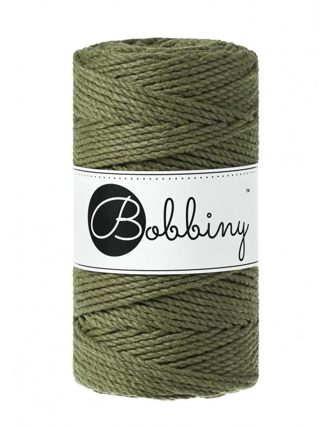 Bobbiny Makramee-Kordel, dreifach gedreht, 3 mm, avocado 3PLY MAKRAMEE-SCHNUR