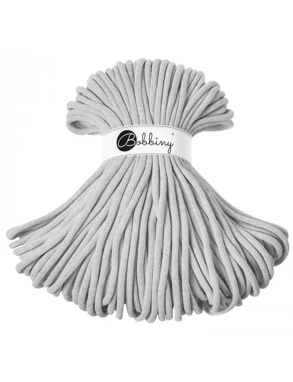Bobbiny Flechtkordel, 9 mm, light grey
