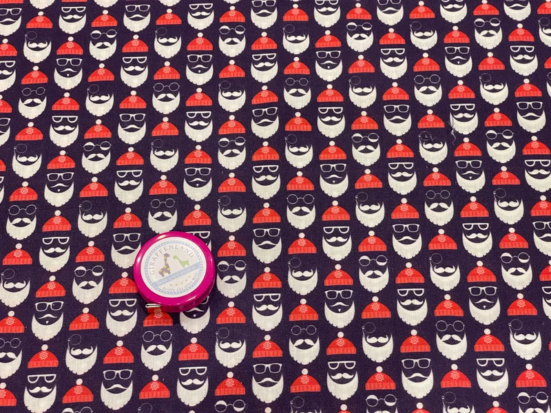 Baumwollstoff Hipster Weihnachtsmann