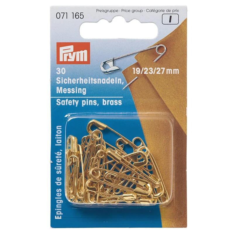 Prym Sicherheitsnadeln 19/23/27mm 30 Stk gold