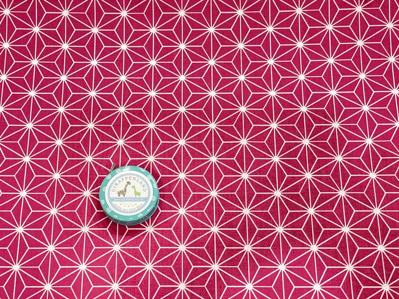 Baumwollstoff geometrische Sterne pink