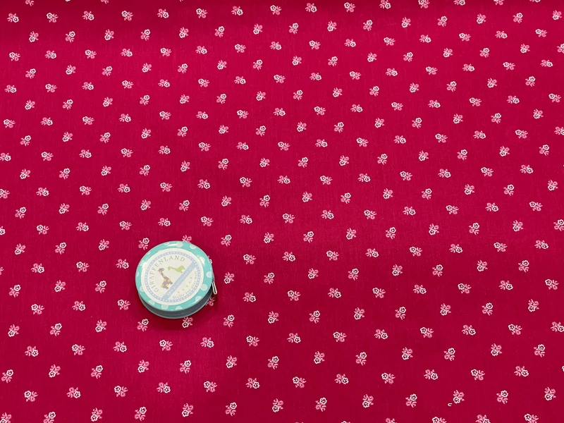 Baumwollstoff Blümchen fuchsia