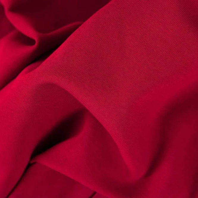 Sommersweat Uni burgundy rot