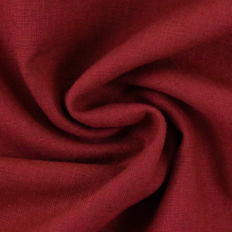 Leinen Uni rot