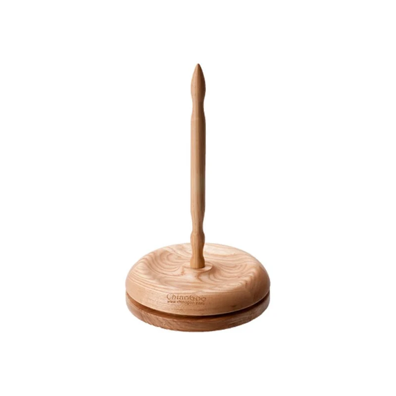 Knäuelhalter Drehscheibe Holz