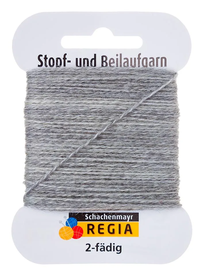 Schachenmayr Stopf- und Beilaufgarn 2-fädig hellgrau meliert (01991)