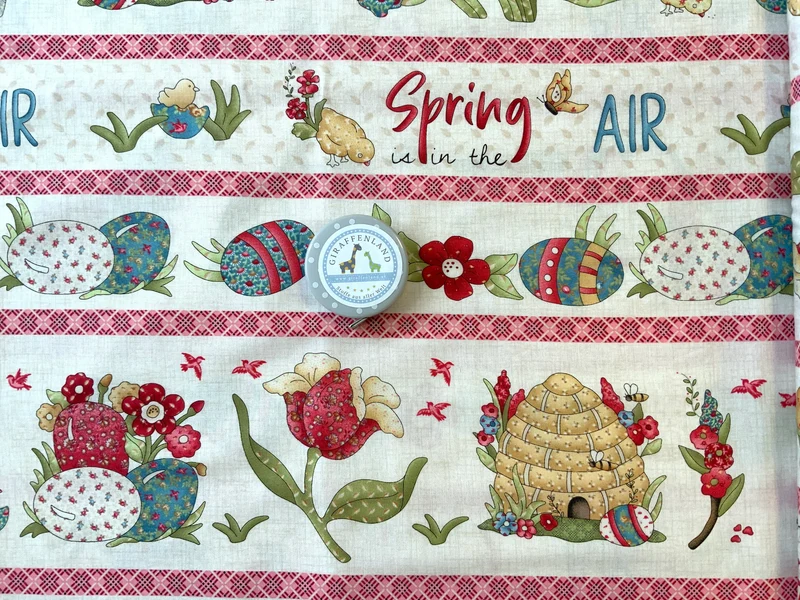 Baumwollstoff Hasen Ostern Spring