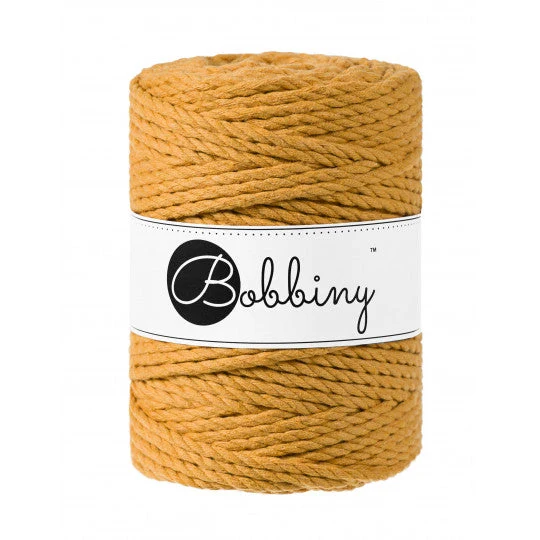 Bobbiny Makramee-Kordel, dreifach gedreht, 5 mm, mustard 3PLY MAKRAMEE-SCHNUR