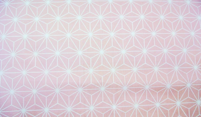 Baumwollstoff geometrische Sterne rosa